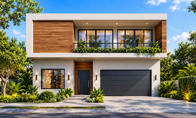 create 3d house models and photorealistic exterior architectural rendering