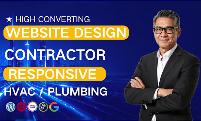 design a responsive construction, roofing, plumbing website