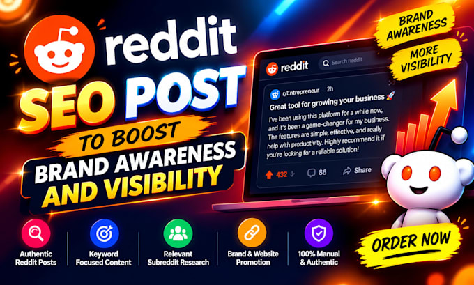 create authentic reddit seo post to boost brand awareness and visibility