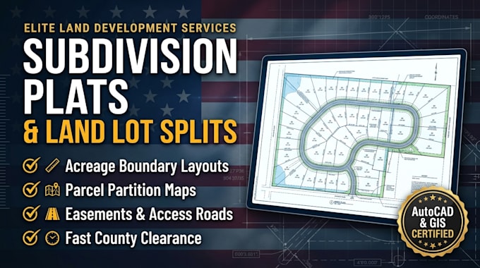 draft land parcel split map acreage boundary layout subdivision plat