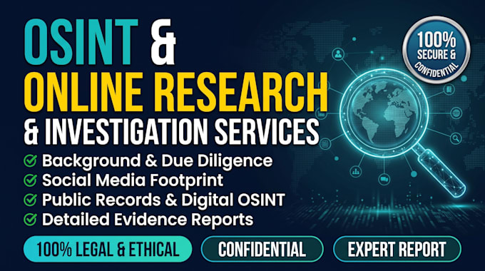 conduct professional osint investigation and online research