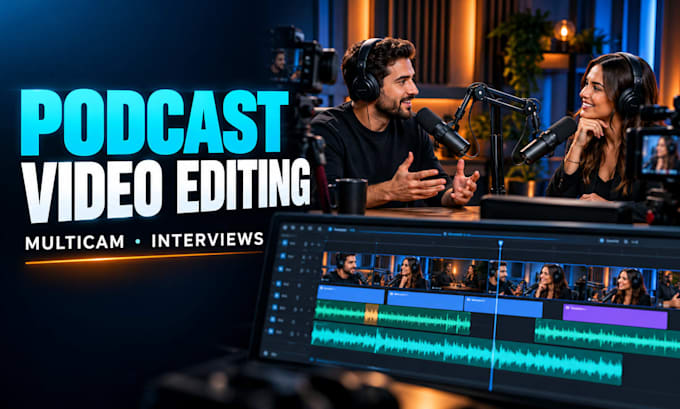 edit podcast and multi camera interviews professionally