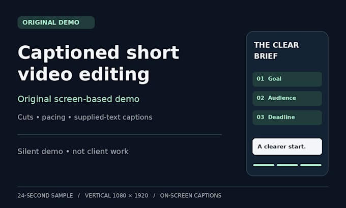 edit one vertical video with captions from your footage and transcript