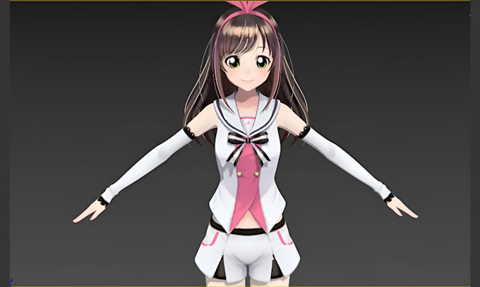 rig 3d vtuber model vrm with arkit blendshapes for warudo, vseeface, vrm vrchat