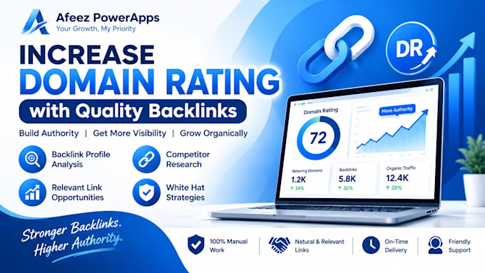 increase domain rating with quality backlinks and white hat link building