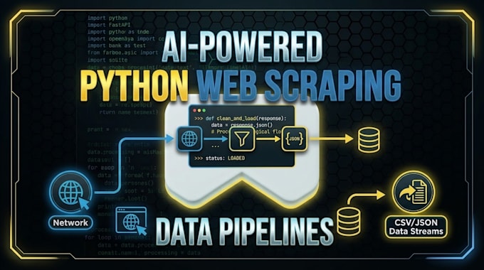 build a python web scraper for financial and tech data