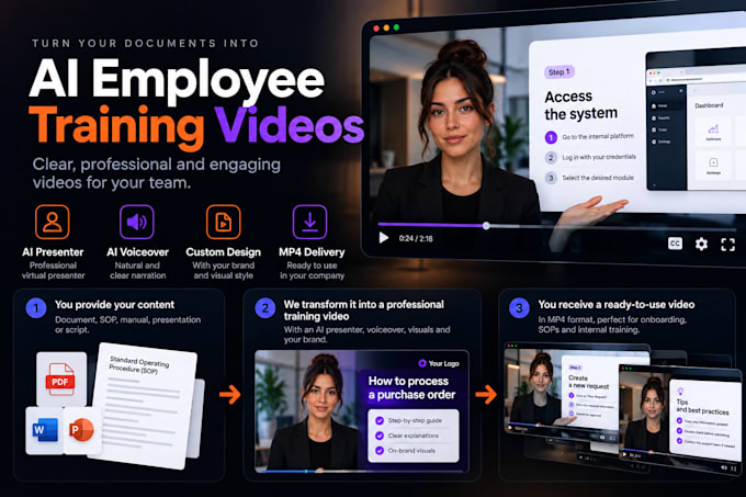 create ai employee training videos from your documents