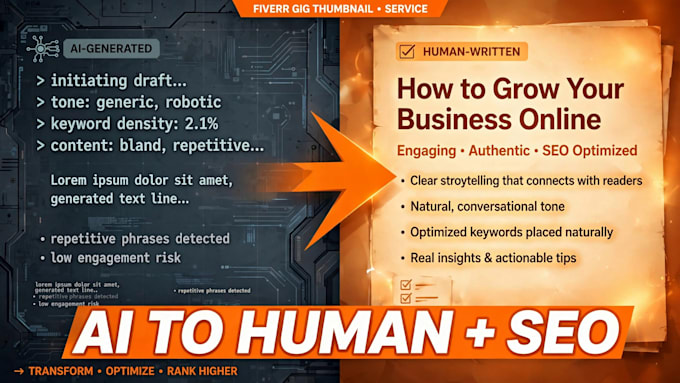 humanize ai content, rewrite ai text and edit chatgpt content naturally