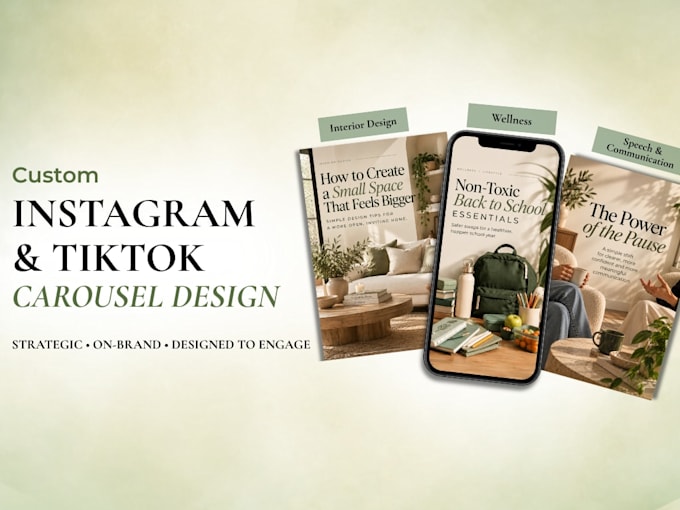 design custom instagram and tiktok carousel posts