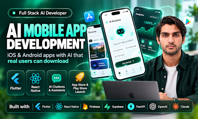do ai mobile app development, ai app developer, react native and flutter app