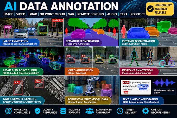 do lidar, 3d point cloud, and image, video annotation