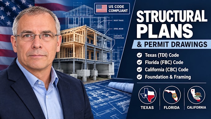 draft structural plans for texas, florida, and california city permits
