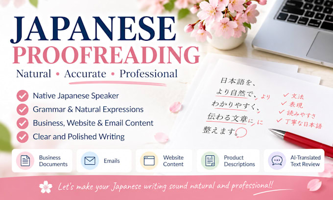proofread and polish your japanese text