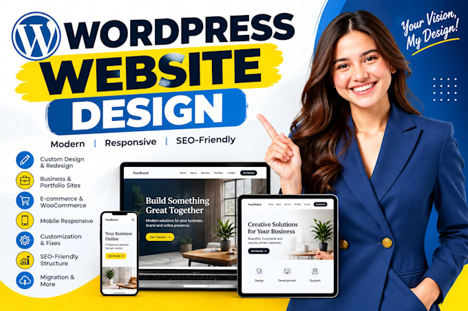 design a professional wordpress website or redesign site