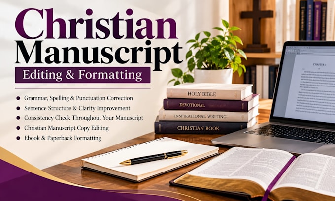 copy edit and format your christian manuscript for self publishing