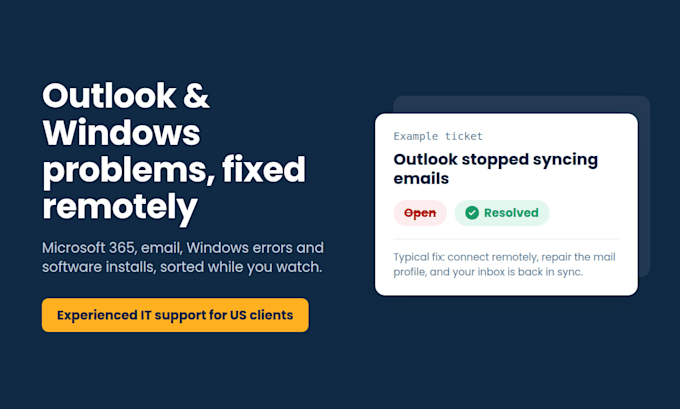 fix your microsoft 365, outlook or windows issues remotely