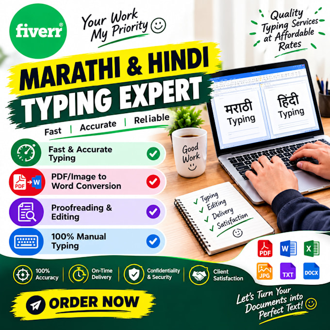 do professional marathi and hindi typing and proofreading