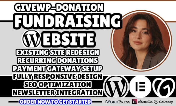 wordpress donation website, givewp website, fundraising website, charity website