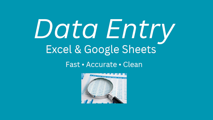 do data entry in excel and google sheets