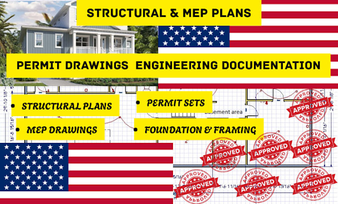 structural engineer engineer stamp permit ready plans and mep for ny il nm fl