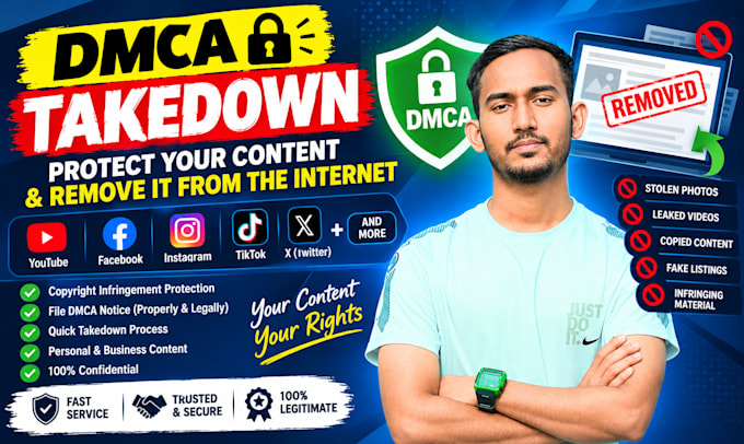 report remove delate takedown harassing negative copyright leaked dmca post