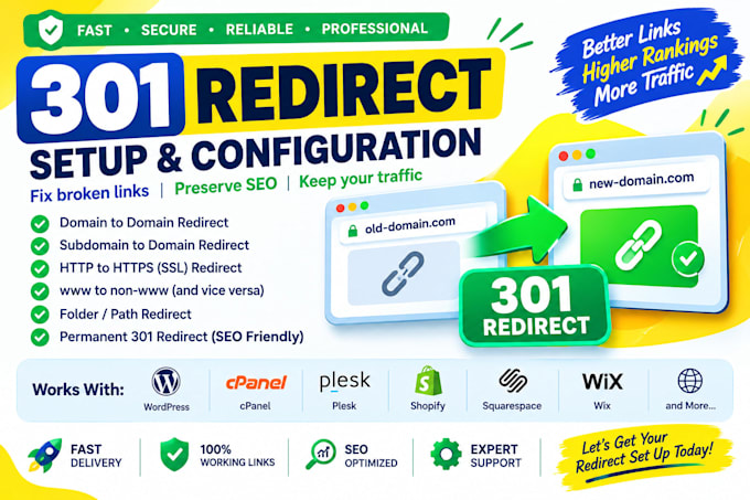 fix htaccess error, 301 redirect issue, SSL website security fix