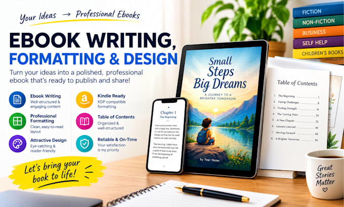 format and design your ebook for kindle and publishing