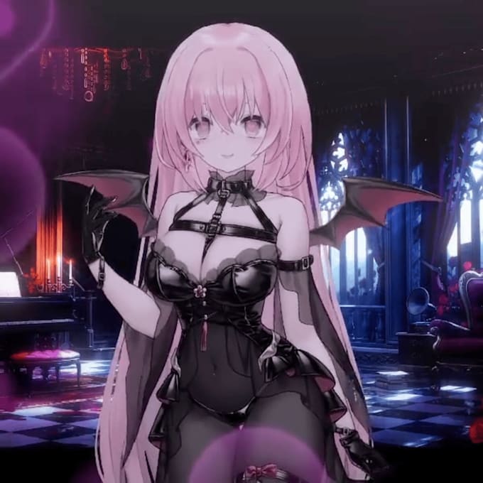 create a cute spooky halloween vtuber character design