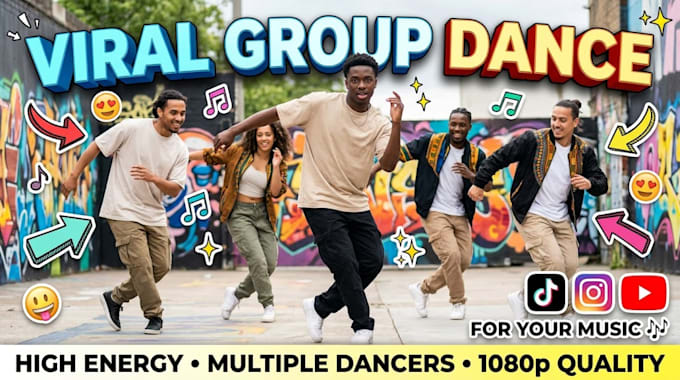 perform a high energy group dance choreography for your music