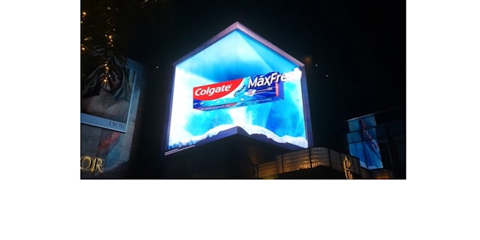 video ads for digital billboard, led screen, billboard animation 3d anamorphic