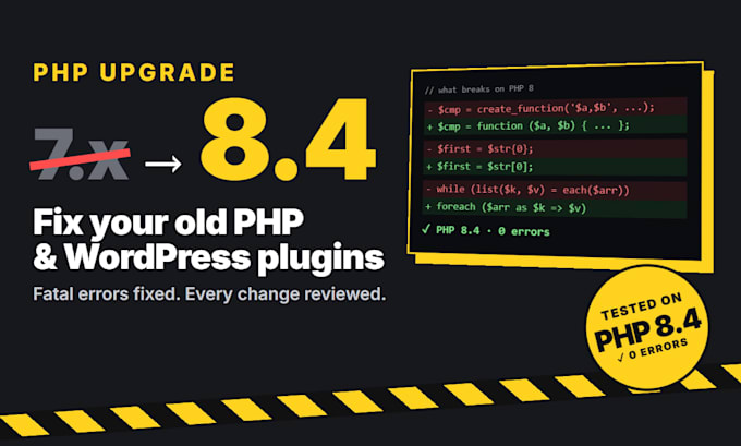 upgrade your legacy PHP or wordpress plugin to PHP 8 4