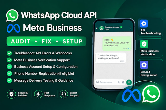 audit and resolve whatsapp cloud API fix meta business verification suite setup