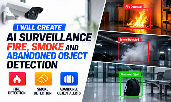 create ai surveillance fire smoke detection abandoned object alerts