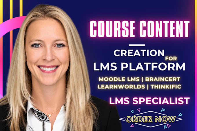 create course content for your lms, talentlms, braincert, learnworlds and kajabi