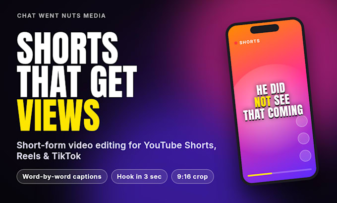 be your short form video editor and youtube shorts editor for reels and tiktok