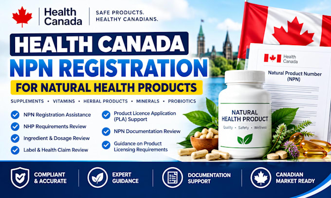 help with health canada npn registration for supplements