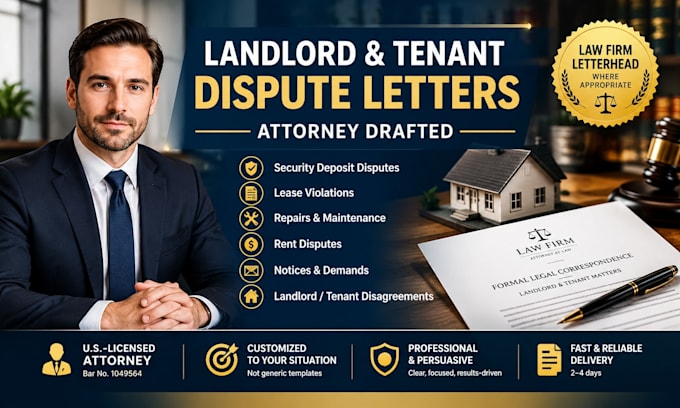 draft a landlord tenant dispute and demand letter