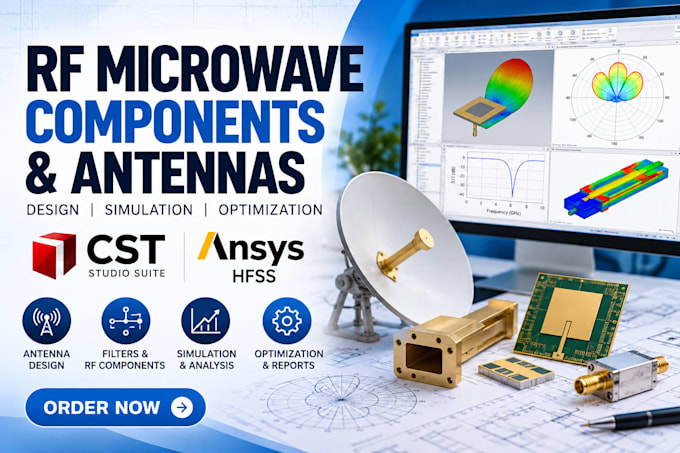 design rf microwave components and antennas using cst and hfss