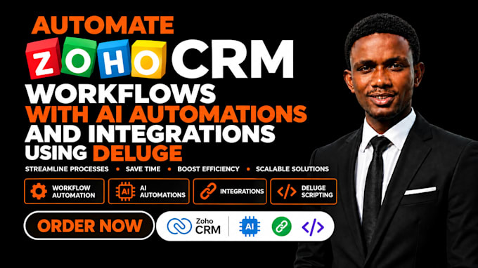 automate zoho CRM workflows with ai automations and integrations using deluge