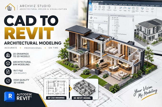 create revit architectural models from cad drawings