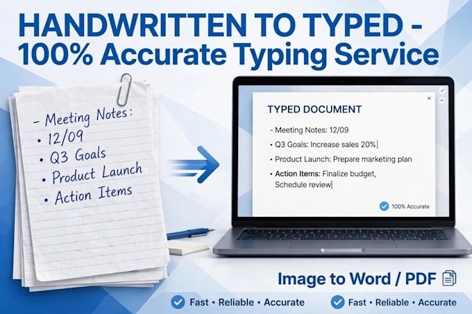 type handwritten notes and image to text accurately