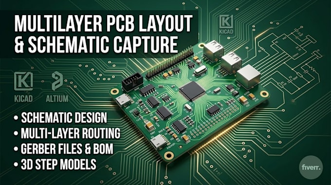 design multilayer pcb layouts and schematic capture in kicad altium
