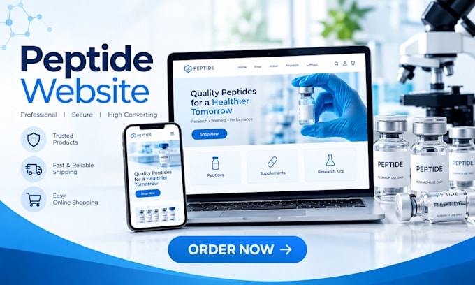 build peptide website peptide store and supplement website on woocommerce