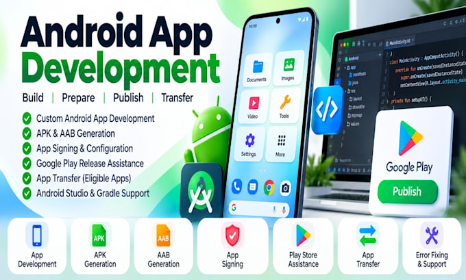 do android app creation publishing and transfer