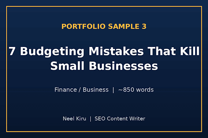 write personal finance blog posts and money articles