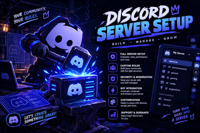 create and organize a professional discord server for your community