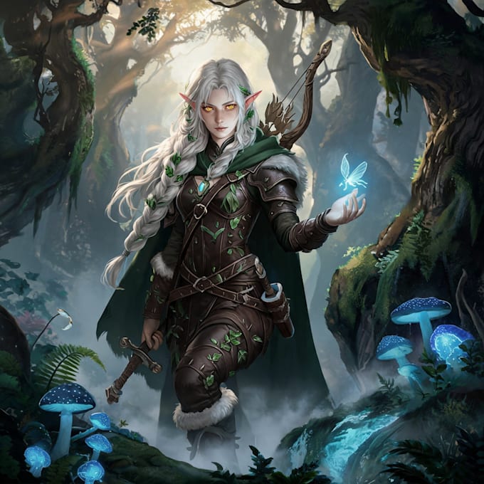 draw fantasy female, dnd illustration