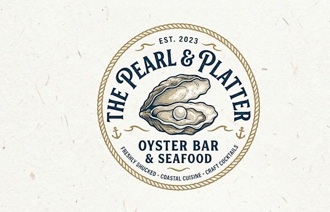 create unique bar seafood logo brand identity