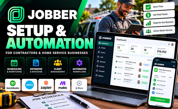 set up jobber crm and automate contractor workflows