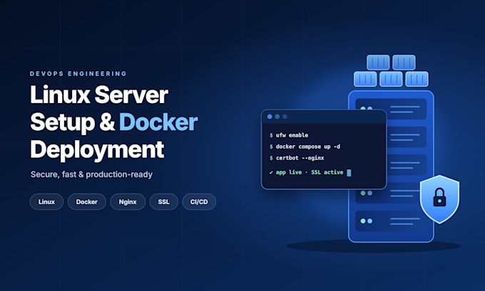 configure linux servers, docker, and devops deployments